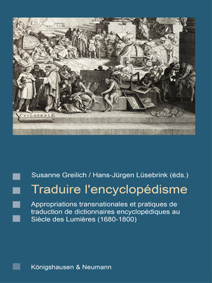 cover image of Traduire l'encyclopédisme